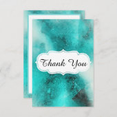 ティール(緑がかった色) サンキューカード (正面/裏面)