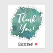 ティール（緑がかった色）サンキューステッカー シール (シート)