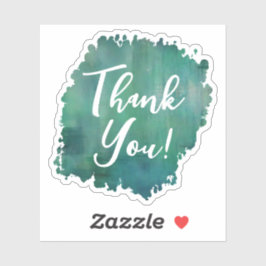 ティール（緑がかった色）サンキューステッカー シール