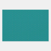 ティール（緑がかった色）サンゴ水玉模様ギフトラッピング紙 ラッピングペーパーシート (正面3)