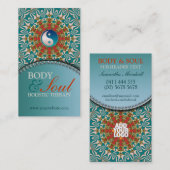 ティール（緑がかった色）サンシャインニューエイジ陰陽名刺 名刺 (正面/裏面)