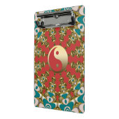 ティール（緑がかった色）サンシャイン金ゴールド陰陽 ミニクリップボード (アングル2)