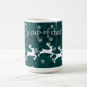 ティール(緑がかった色)サンタズスリー&トナディアコーヒーマグ コーヒーマグカップ (中央)