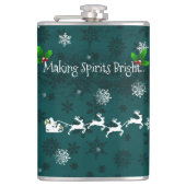 ティール(緑がかった色)サンタズスレイアンドトナディアフラスコ フラスク (正面)