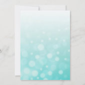 ティール(緑がかった色)サンドドルビーチをテーマにした結婚式招待状 招待状 (裏面)