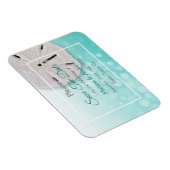 ティール(緑がかった色)サンドドル結婚式の日付磁石を保存 マグネット (右側)