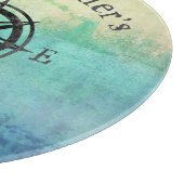 ティール(緑がかった色)シグラデーションアモノグ航海のラム カッティングボード (角)