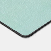 ティール（緑がかった色）シックエレガントフェイクレザープロフェッショナル デスクマット (コーナー)