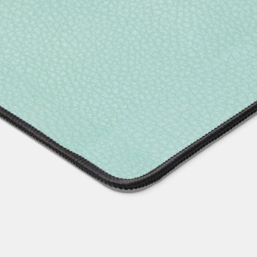 ティール（緑がかった色）シックエレガントフェイクレザープロフェッショナル デスクマット (コーナー)