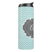 ティール(緑がかった色)シボパーソナライズされたロン熱タンブラー タンブラー (回転左)