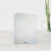 ティール(緑がかった色)シャビースタイルベビーフラットアナウンスメントカード 案内状 (裏面)