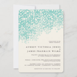 ティール（緑がかった色）シャワー | 素朴結婚式招待状 招待状