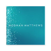 ティール（緑がかった色）シルバースパークルスプラッシュ美しいスタイリスト 