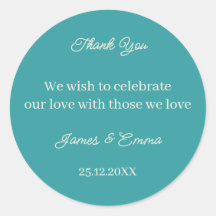 ティール（緑がかった色）シンプルカスタムウェディング