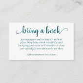 ティール（緑がかった色）シンプルシャワー | 濃い青と緑が本を持ってくる エンクロージャーカード (正面)