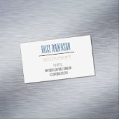 ティール(緑がかった色)シンプル計モダン理士業務 マグネット名刺 (インサイチュ)