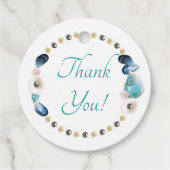 ティール（緑がかった色）シーシェルとパールズキンセアニェラ党の好意 フェイバータグ (正面)