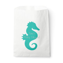 ティール（緑がかった色）シーホース赤ちゃんシャワー優先バッグ