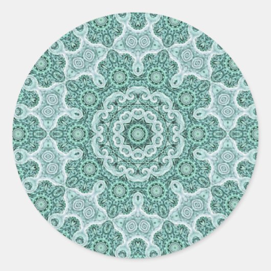 ティール（緑がかった色）シール ラウンドシール (正面)