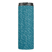 ティール(緑がかった色)ジェーンオースティンプライドインジェルネザーフィールドボール タンブラー (裏面)