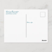 ティール（緑がかった色）ジェーンオースティンプライドインジェルネザーフィールドボール ポストカード (裏面)