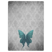 ティール(緑がかった色)ジュエリードトンフライ クリップボード (裏面)