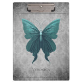 ティール(緑がかった色)ジュエリードトンフライ クリップボード (正面)