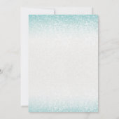 ティール（緑がかった色）ジュエルズスウィート16バースデーパーティ招待状 招待状 (裏面)