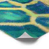 ティール（緑がかった色）ジラッフェ ポスター (角)