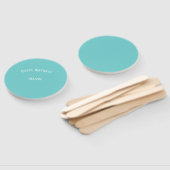 ティール（緑がかった色）スカイハッピーバースデー ハンドファン (組立なし)