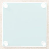 ティール（緑がかった色）スクエアガラスコースター ガラスコースター (裏面)