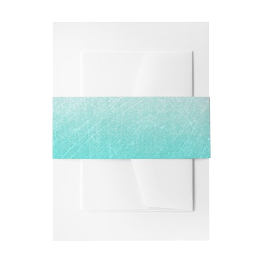 ティール（緑がかった色）スクラッチ結婚ズベリーバンド 招待状ベリーバンド (正面例)