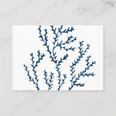 ティール(緑がかった色)スタイリッシュブルーワカメ模様 – 海テーマ 名刺 (裏面)