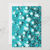 ティール（緑がかった色）スターモダンズブライダルシャワー招待 招待状 (裏面)