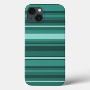 ティール(緑がかった色)ストライプのケース – Mate iPhoneケース iPhone 13ケース