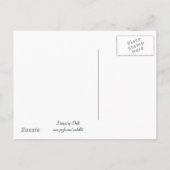 ティール(緑がかった色)ストライプの日付の保存 案内ポストカード (裏面)