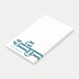 ティール（緑がかった色）ストライプバレーボールチームカラー ポストイット