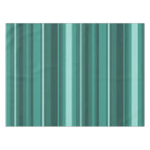 ティール（緑がかった色）ストライプ テーブルクロス (正面(横))