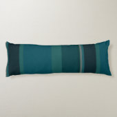 ティール（緑がかった色）ストライプ ボディピロー (裏面)
