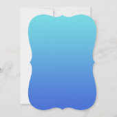 ティール（緑がかった色）スノーフレークブラケットウィンターウェディング招待状 招待状 (裏面)