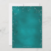 ティール(緑がかった色)スノーフレークホリデーパーティ招待状 招待状 (裏面)