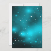 ティール(緑がかった色)スパークルダイヤモンドティアラ写真キンセアニェラ 招待状 (裏面)