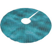 ティール（緑がかった色）スパークルマーメイド ブラッシュドポリエステルツリースカート (アングル)