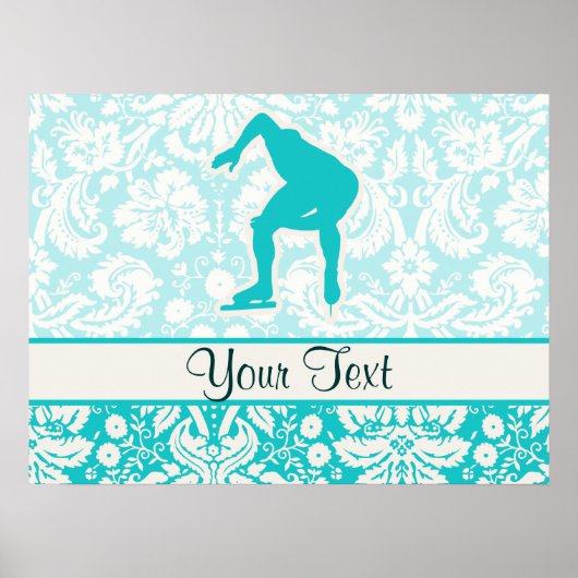 ティール(緑がかった色)スピードスケーター ポスター (正面)