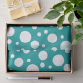 ティール（緑がかった色）スポットティッシュペーパー 薄葉紙 (ギフト)