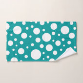 ティール(緑がかった色)スポットバスタオルセット バスタオルセット (ハンドタオル)