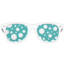 ティール（緑がかった色）スポットパーティーシェード レトロサングラス