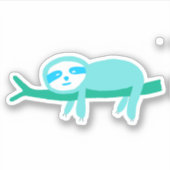 ティール(緑がかった色)スロッスオンアブランチ シール (正面)