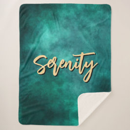 ティール(緑がかった色)セレニティシェルパブランケット シェルパブランケット