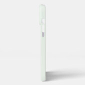 ティール（緑がかった色）タイガーとグ淡い色のリーン iPhoneケース (左側面)